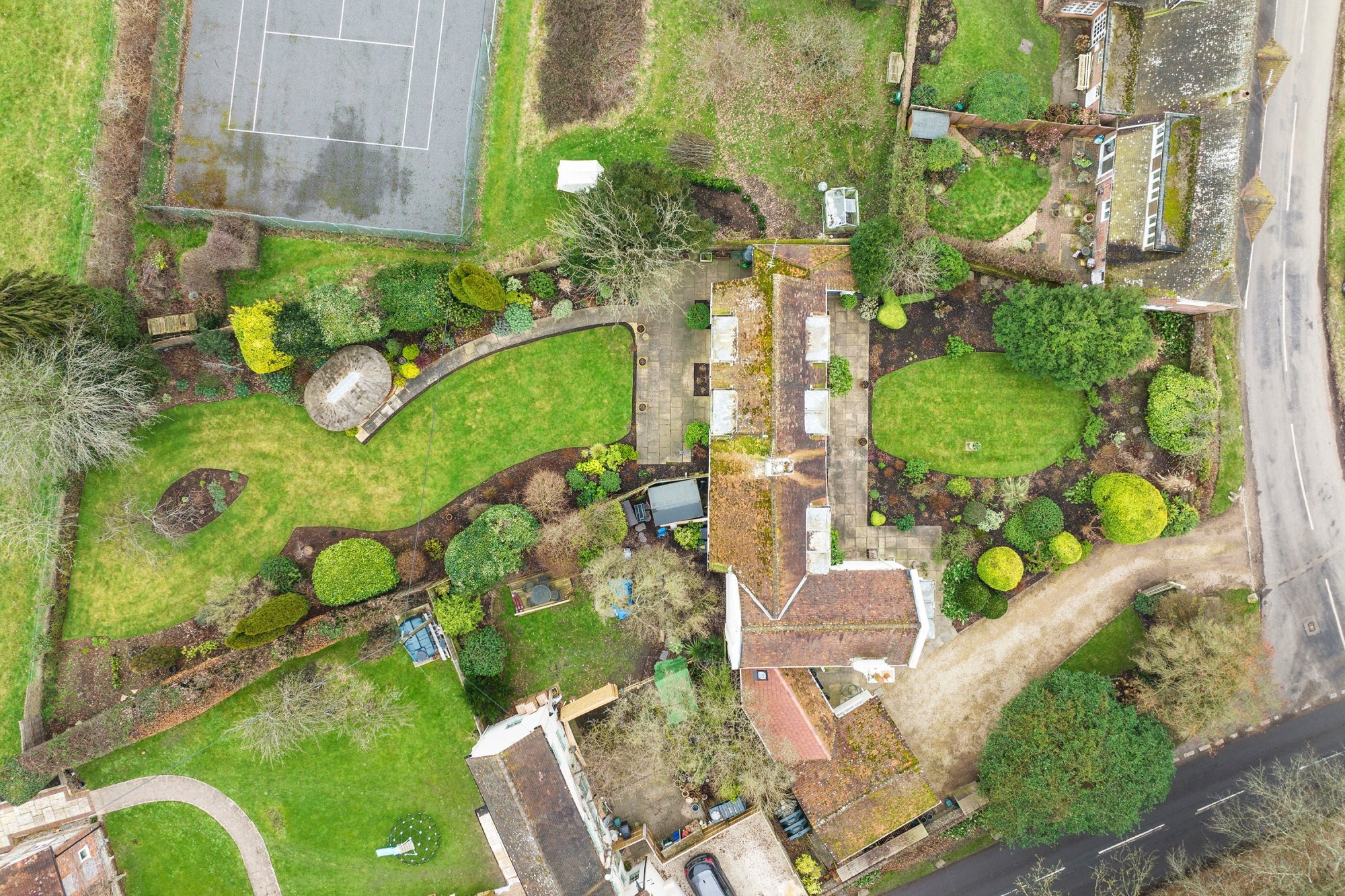 Drone photography - overhead property 