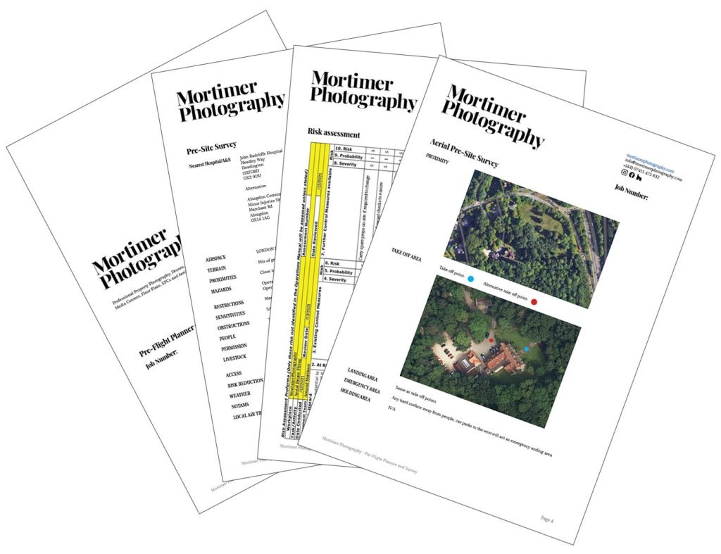 Drone photography survey and risk assessment