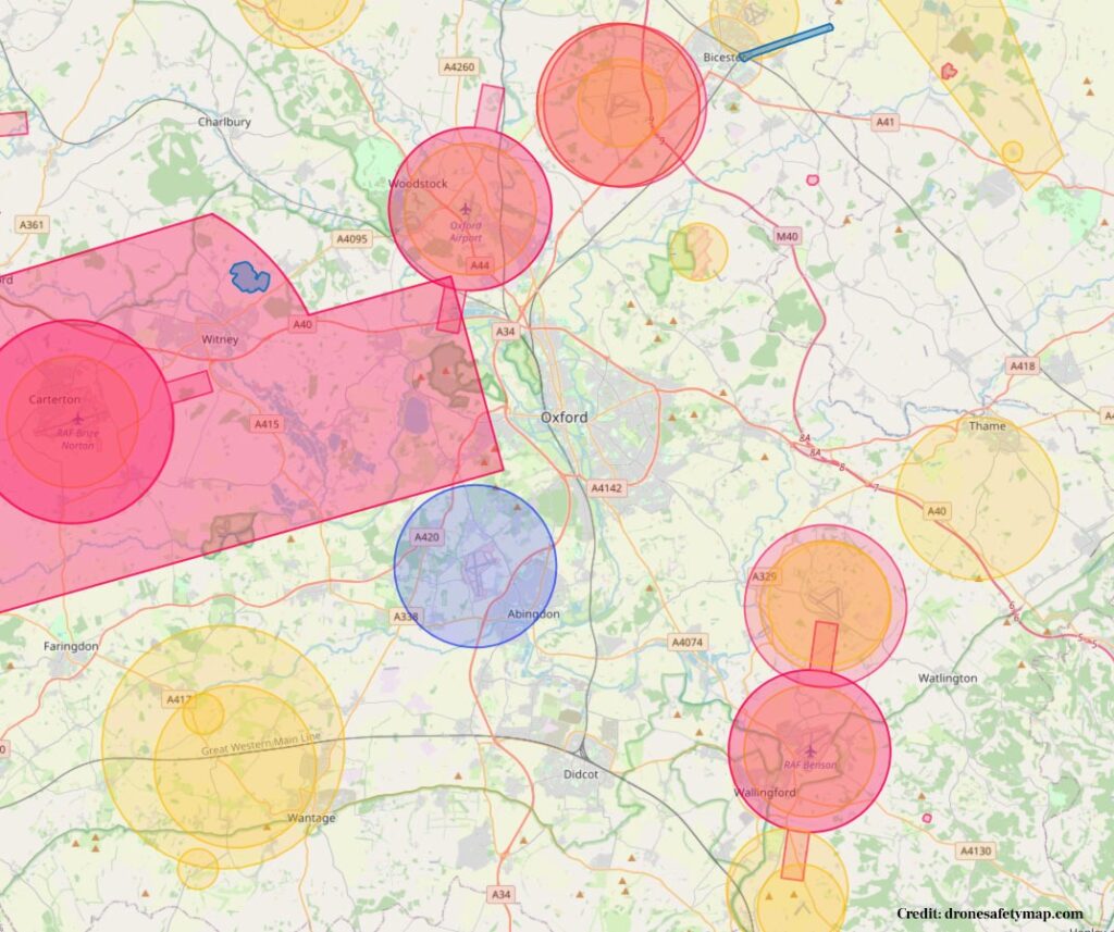 Drone safety map