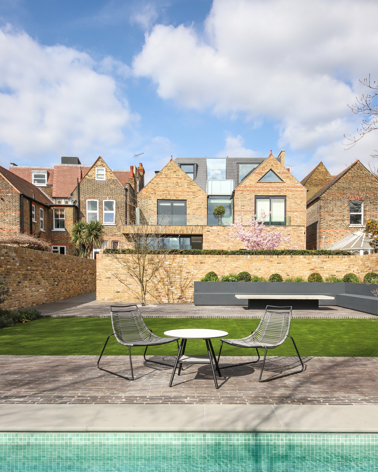 Property photography back garden view